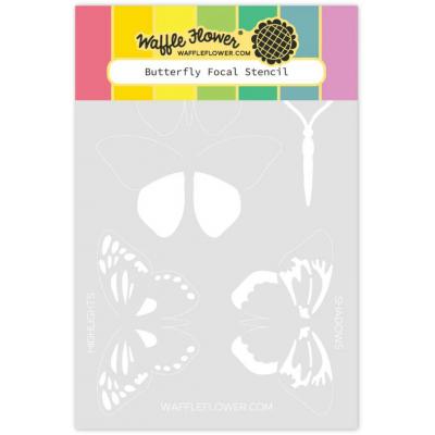 Waffle Flower Stencil - Butterfly Focal